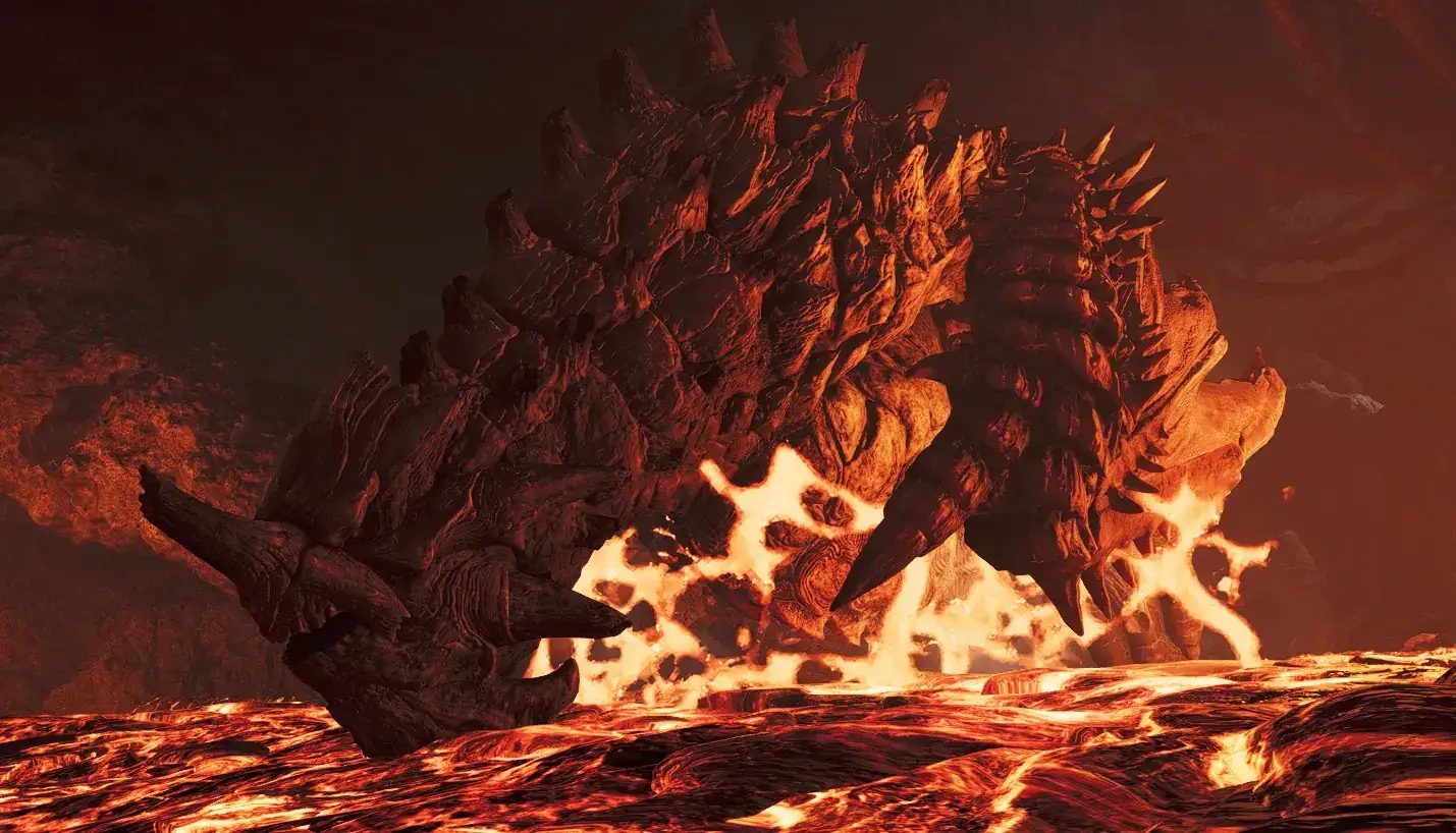 Gravios in Monster Hunter Wilds, in-game screenshot
