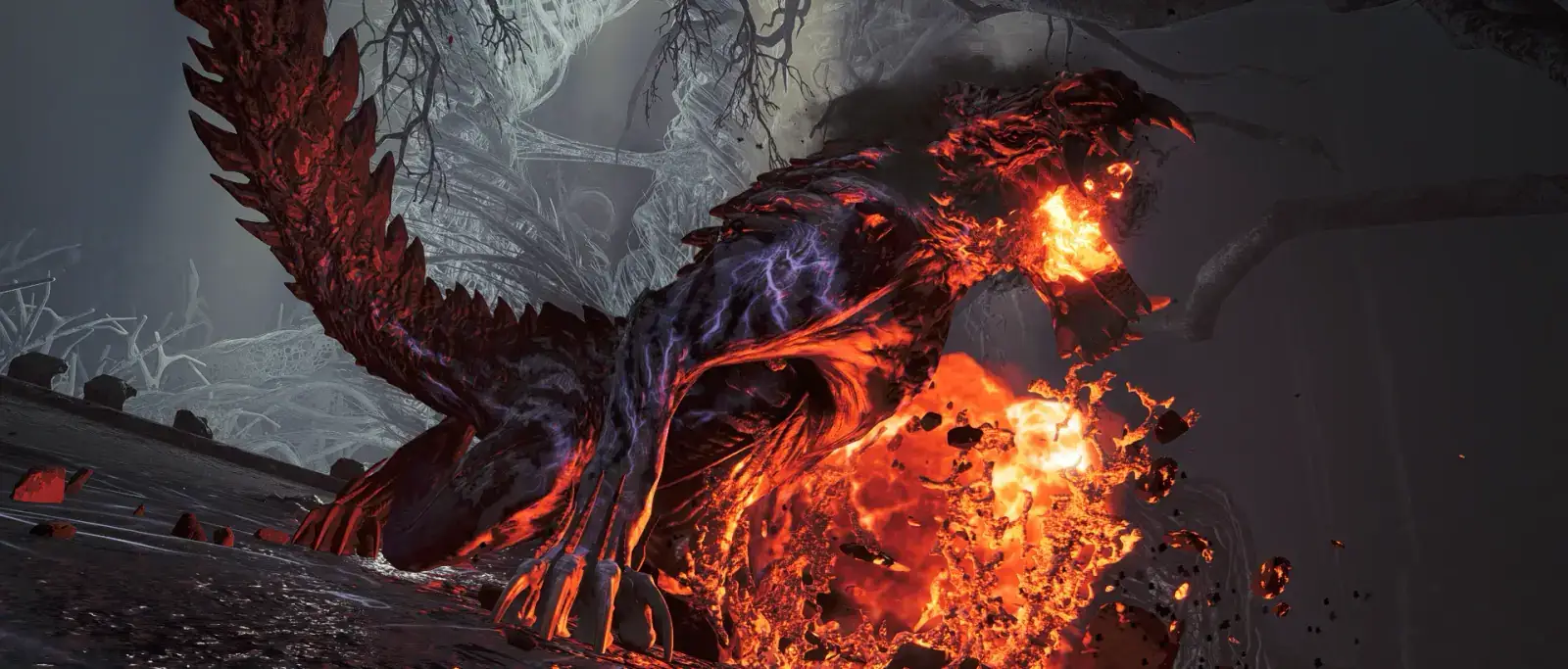 Guardian Ebony Odogaron in Monster Hunter Wilds, in-game screenshot