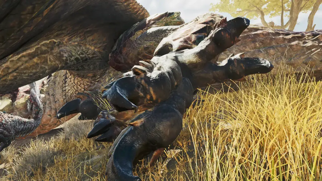 Seregios in Monster Hunter Wilds, in-game screenshot